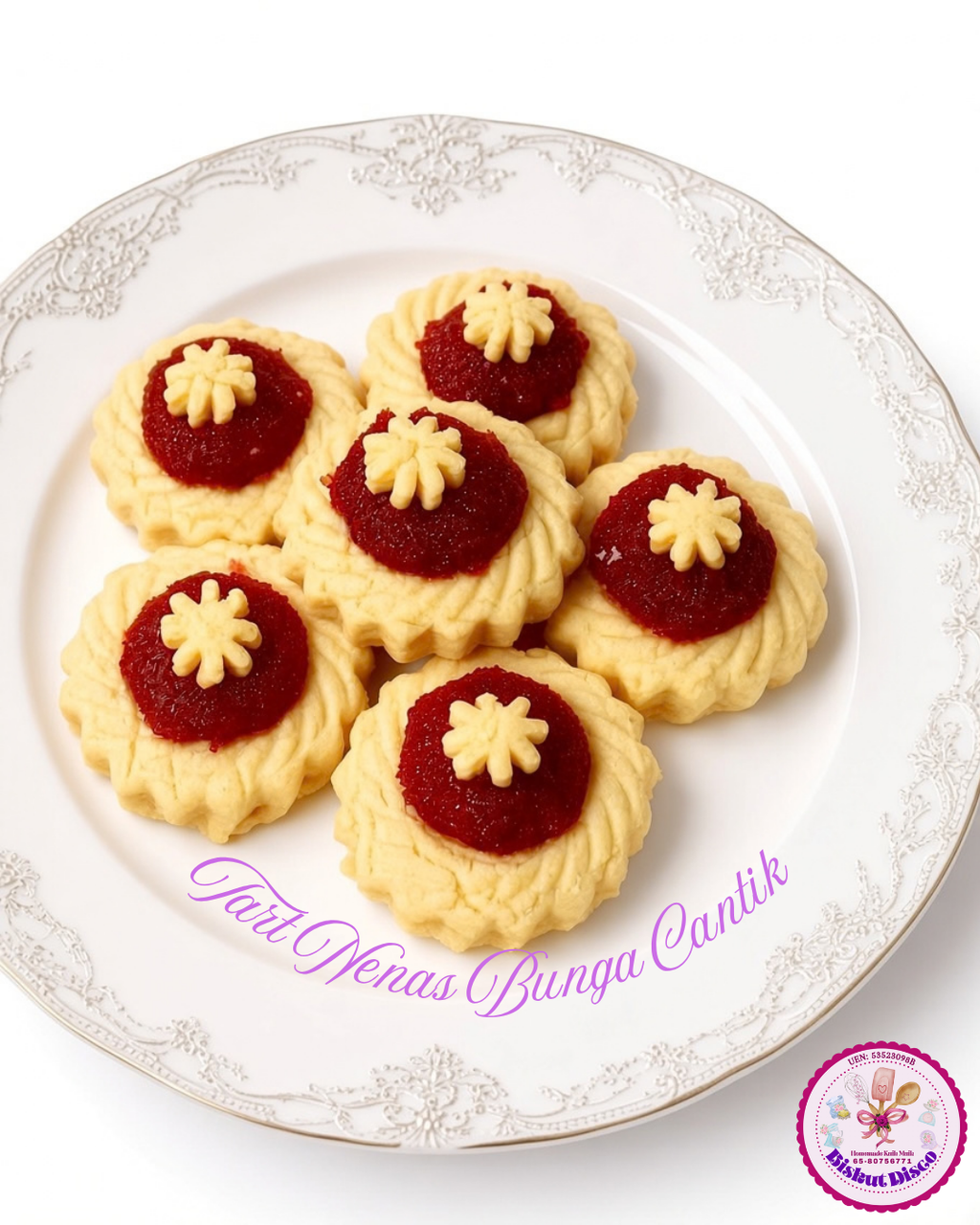 Tart Nenas Bunga Cantik (Traditional Nyonya Style Pineapple Jam Made With Homemade Pineapple Jam) Pre-Order