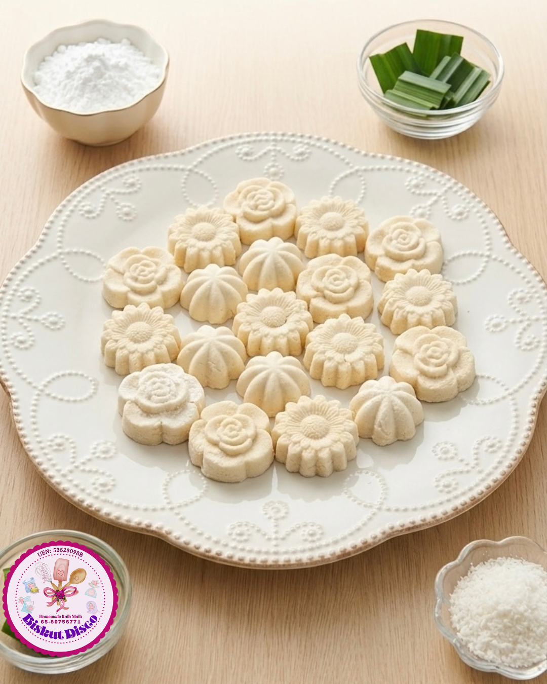 Bangkit Manikam (Traditional Malay Style Tapioca Cookies Enriched With Coconut Cream) Pre-Order